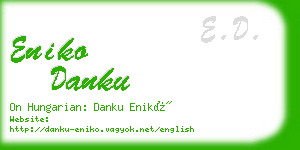 eniko danku business card